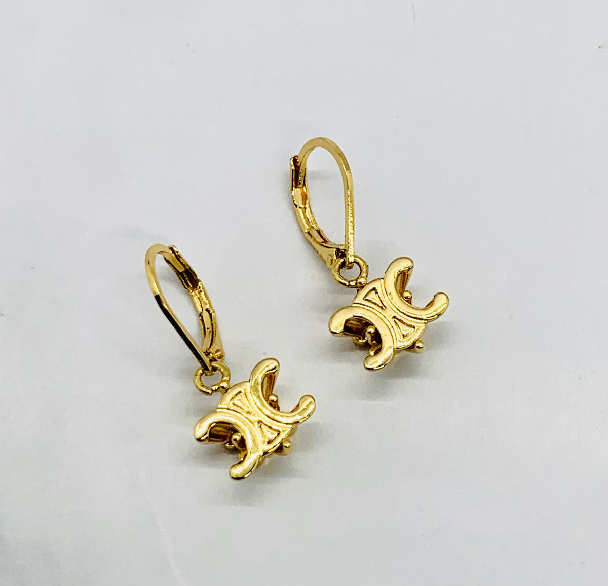 CELINE Monogram Pendant Earrings - Pre owned