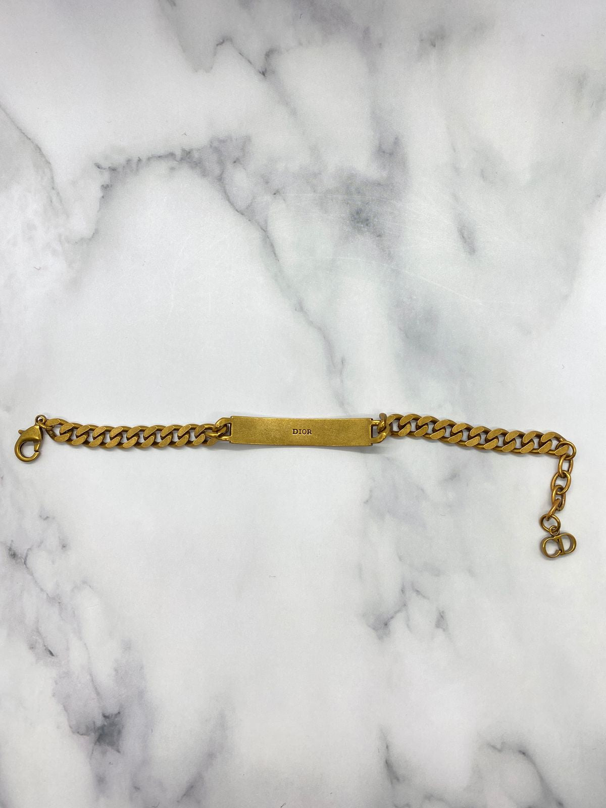 CHRISTIAN DIOR J'Adior Brass Tone Rhinestone Bracelet - Pre owned