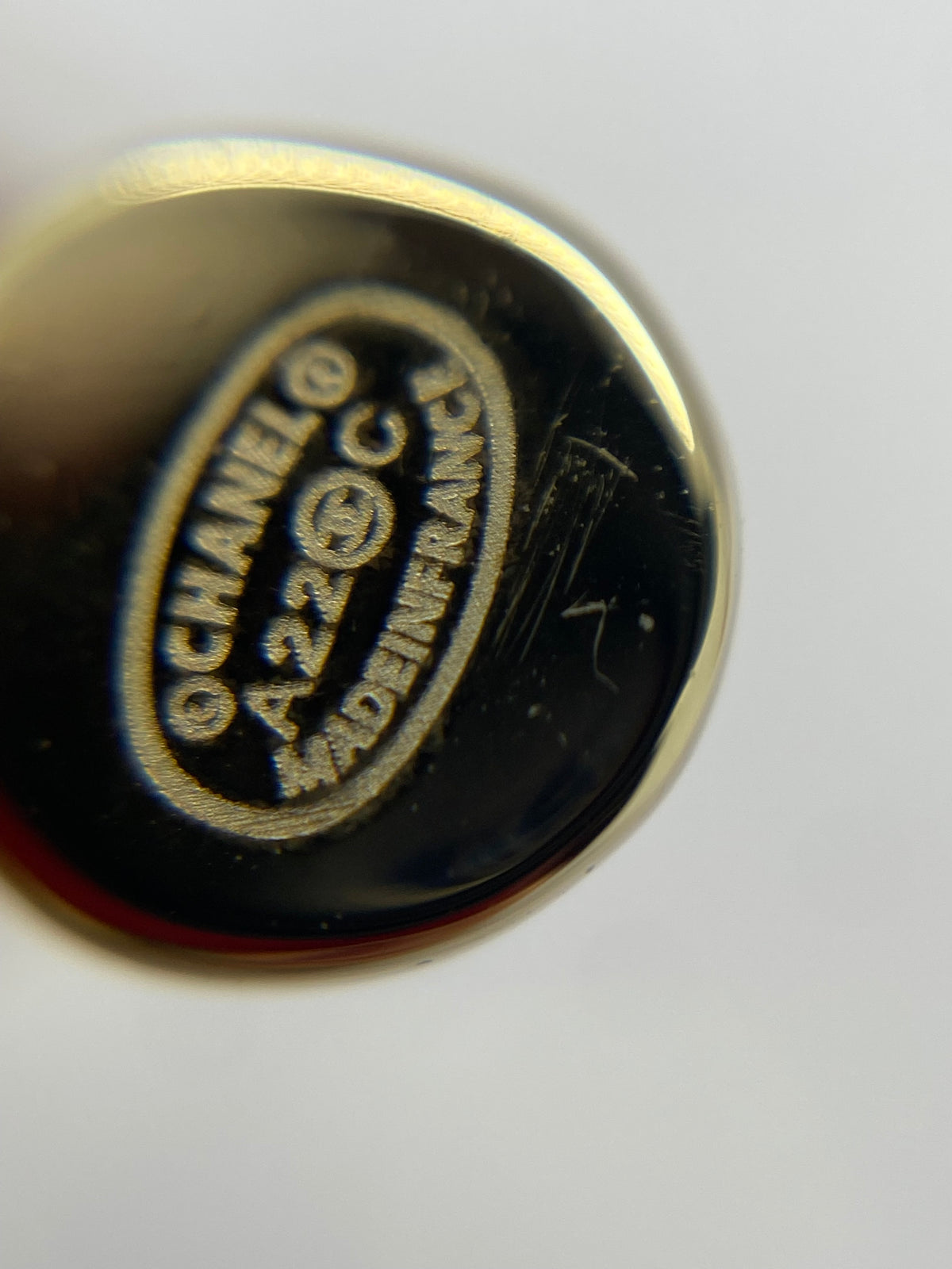 CHANEL CC Pale Gold Earrings - USED