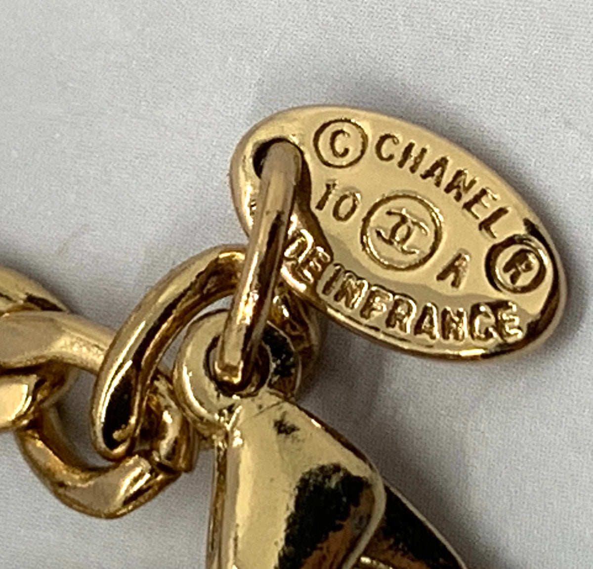 CHANEL CC 2010 Camelia Charm Necklace - USED