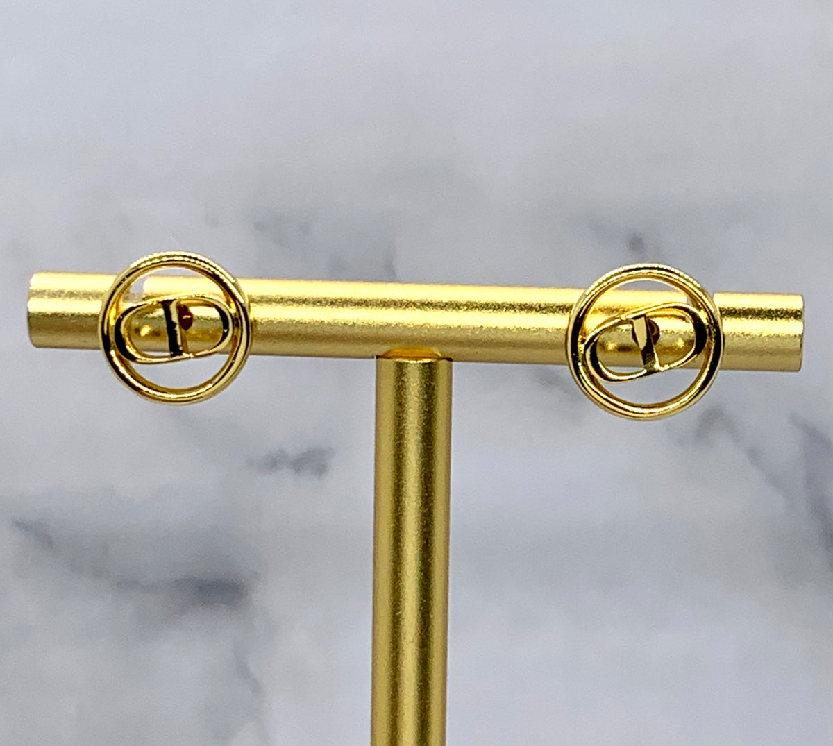 CHRISTIAN DIOR CD Circle Earrings - Pre owned