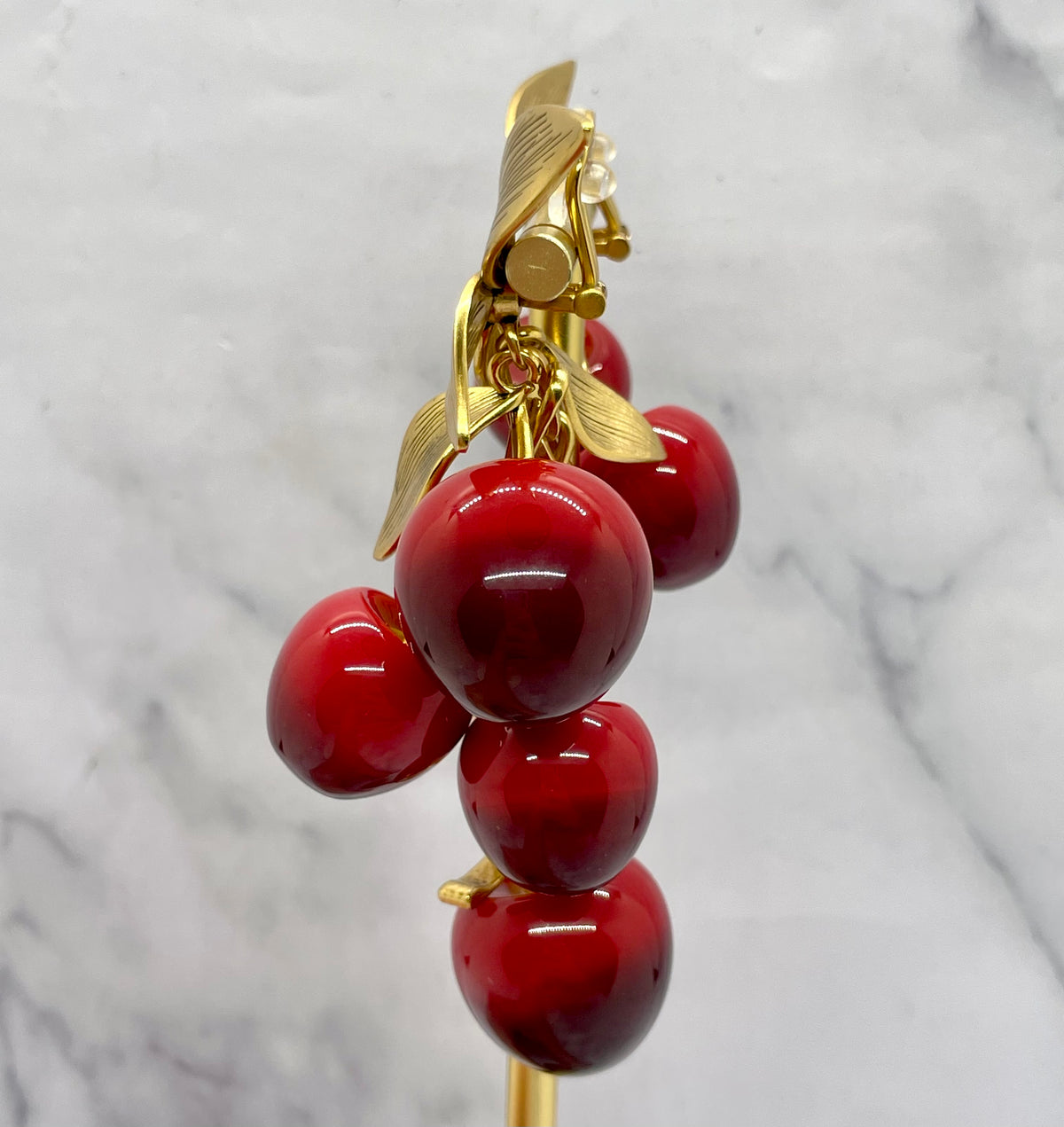 YSL YVES SAINT LAURENT Cherry Statement Earrings - Pre owned