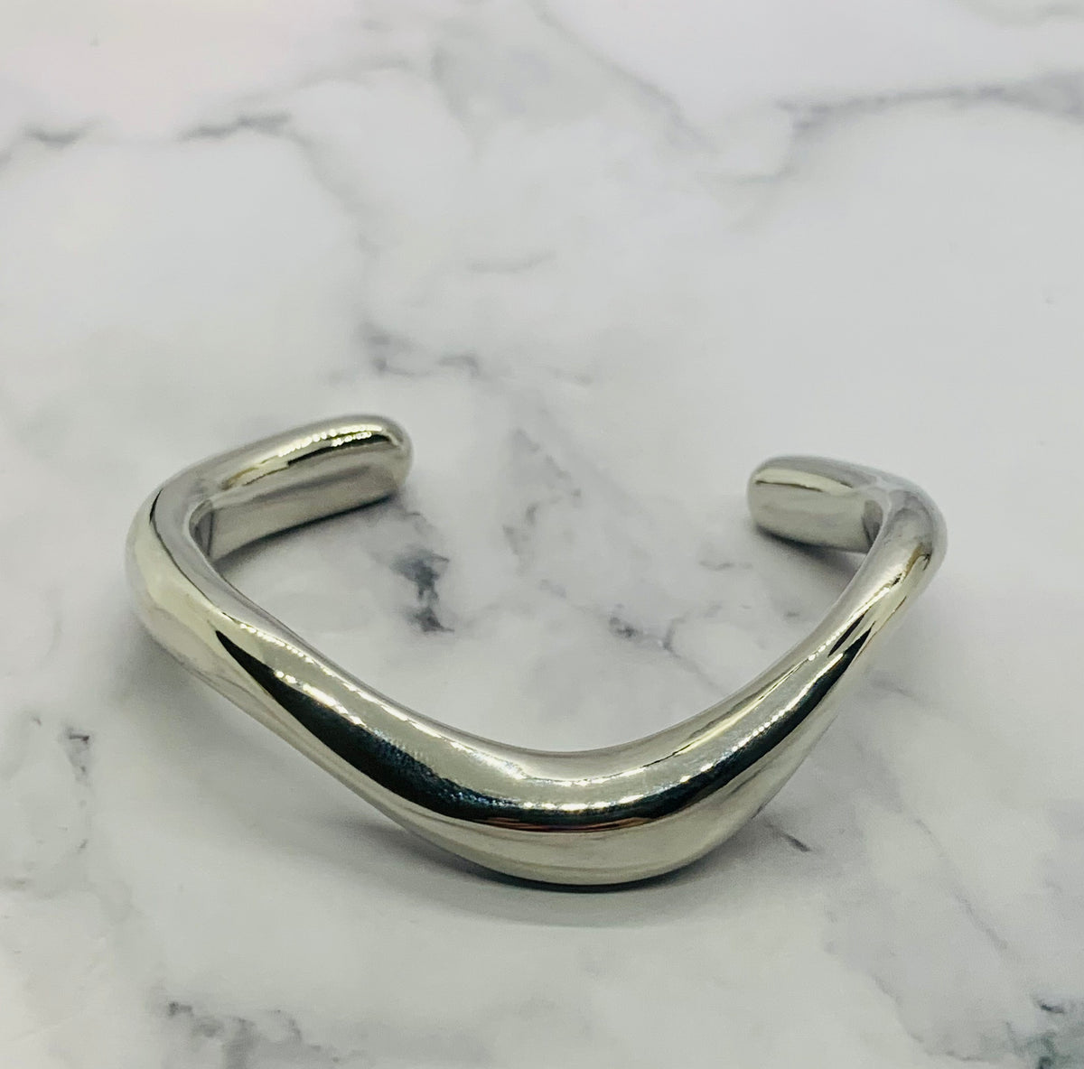YSL YVES SAINT LAURENT Gold & Silver Cuff Bracelet Set - Pre owned
