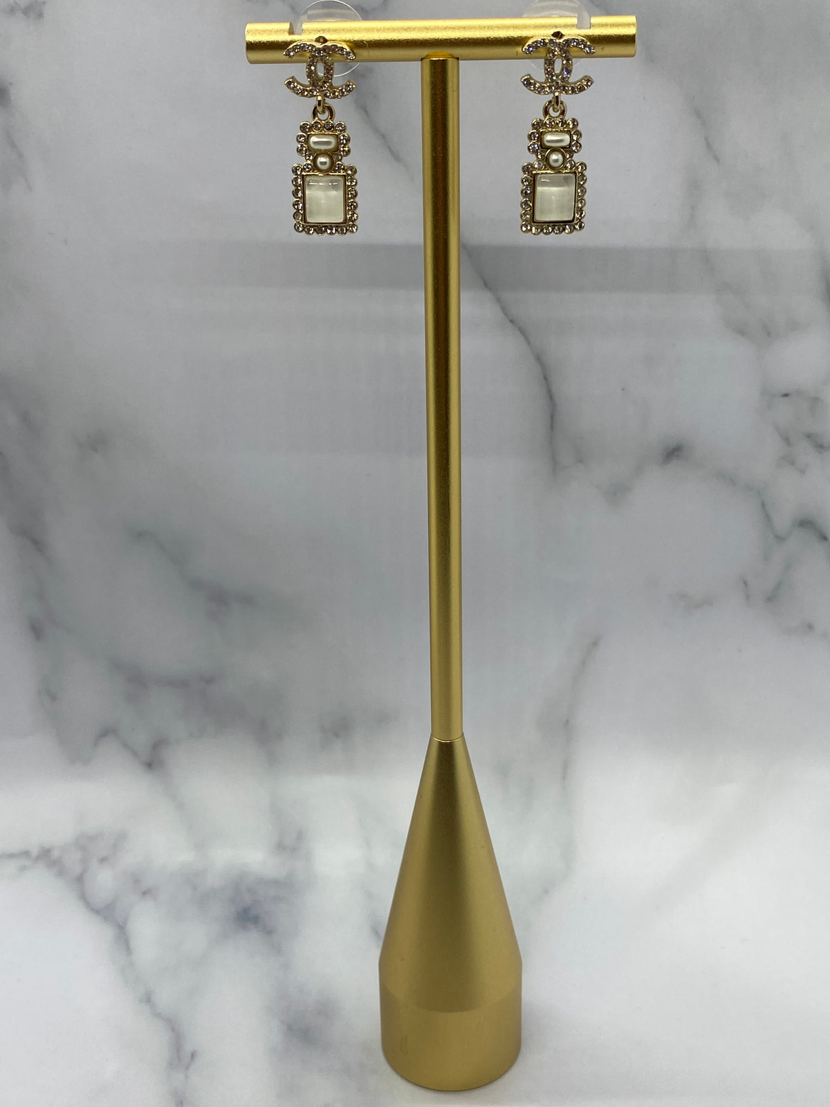 CHANEL CC Bottle Shaped Earrings - USED