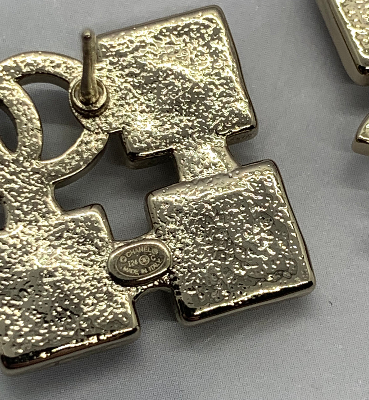 CHANELCC Square Rhinestone Earrings - Pre owned