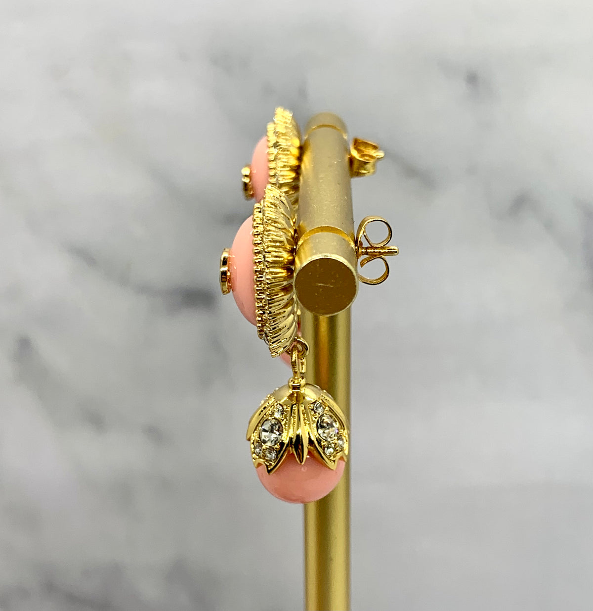 GUCCI GG Pink Pendant Earrings - Pre owned