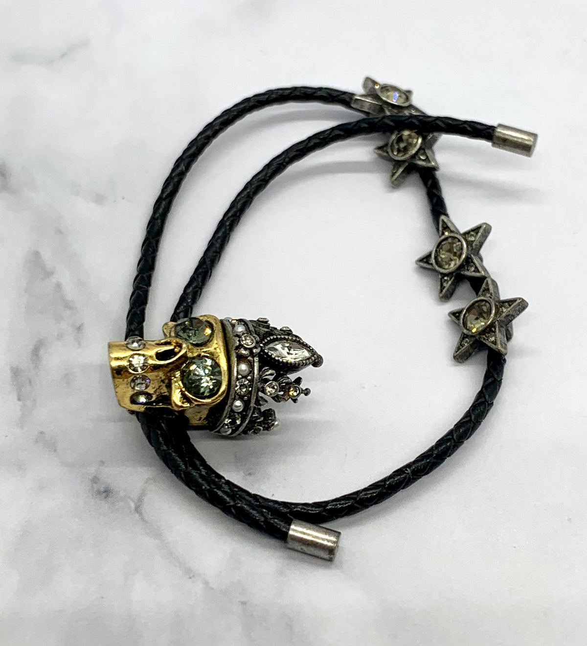 ALEXANDER MCQUEEN Skull Leather UNISEX Bracelet - Pre owned