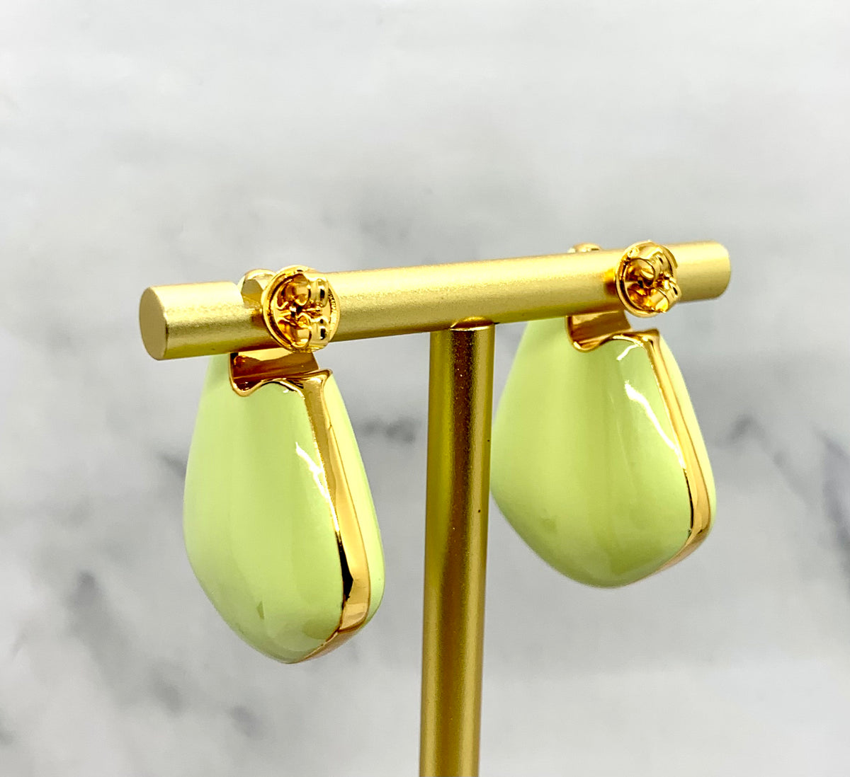 BOTTEGA VENETA Fin Green Earrings - Pre owned