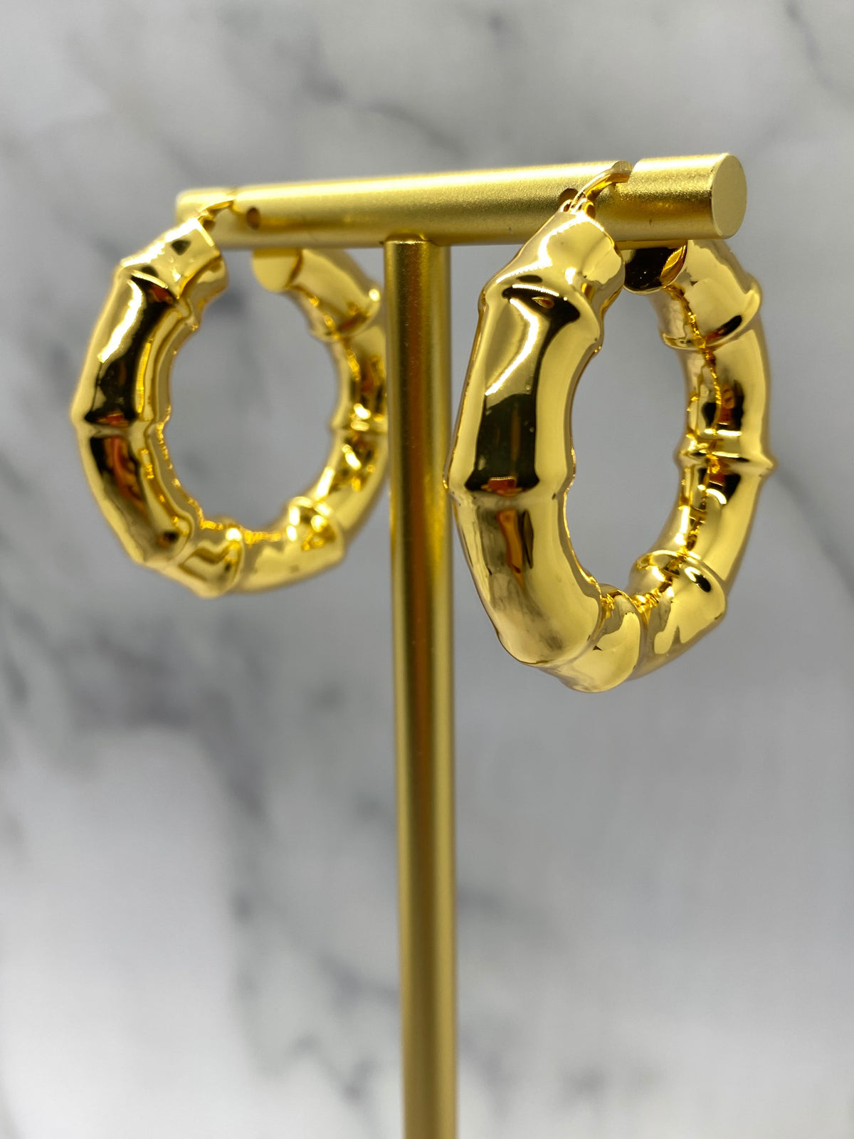BOTTEGA VENETA Gold Chunky Hoop Earrings