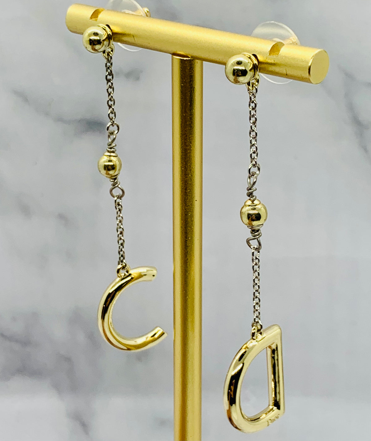 CHRISTIAN DIOR CD Pendant Earrings - Pre owned