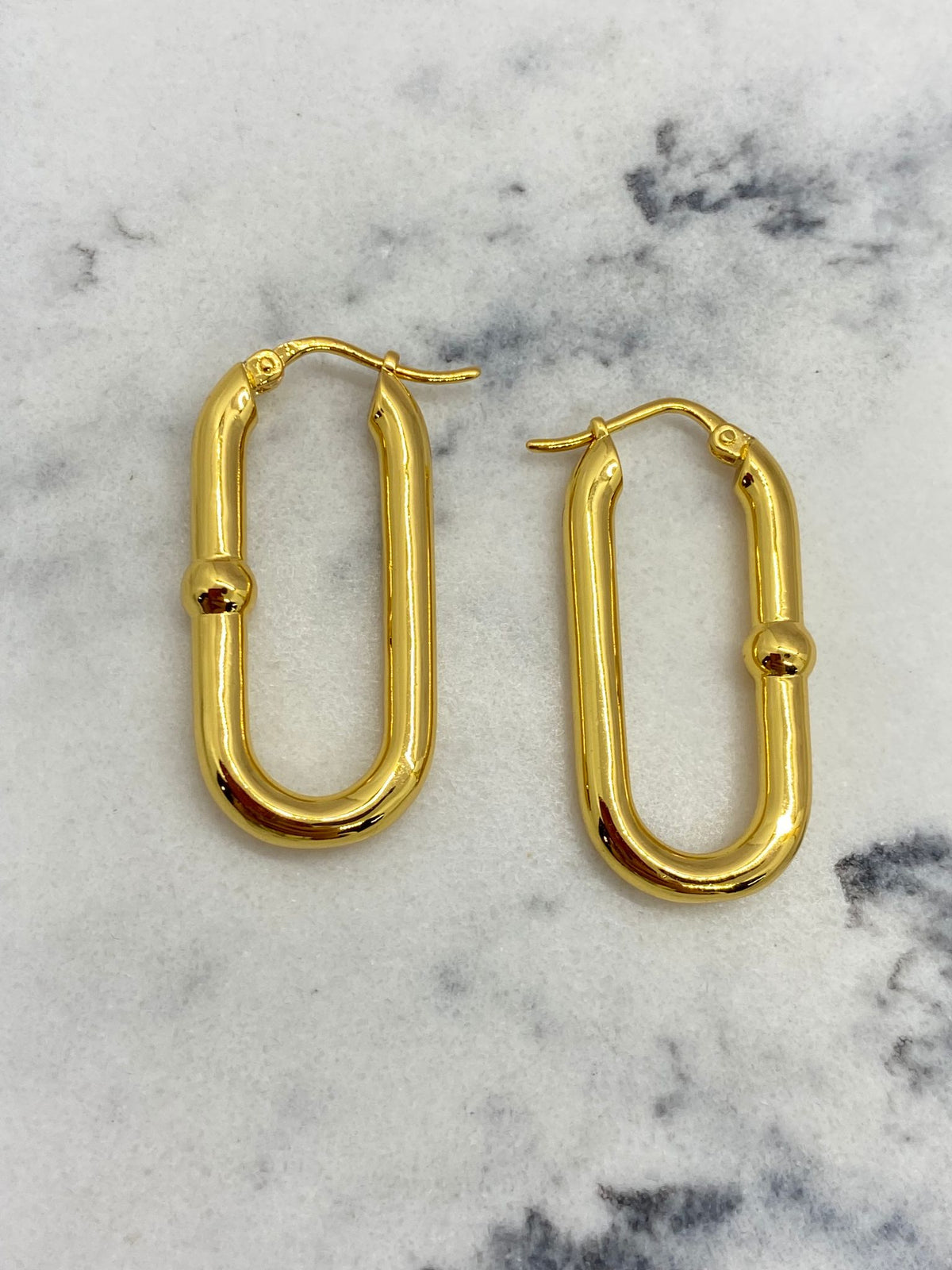 BOTTEGA VENETA Gold Hoop Earrings - Pre owned