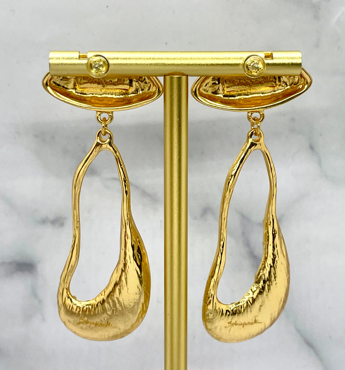 SCHIAPARELLI Statement Pendant Earrings - Pre owned
