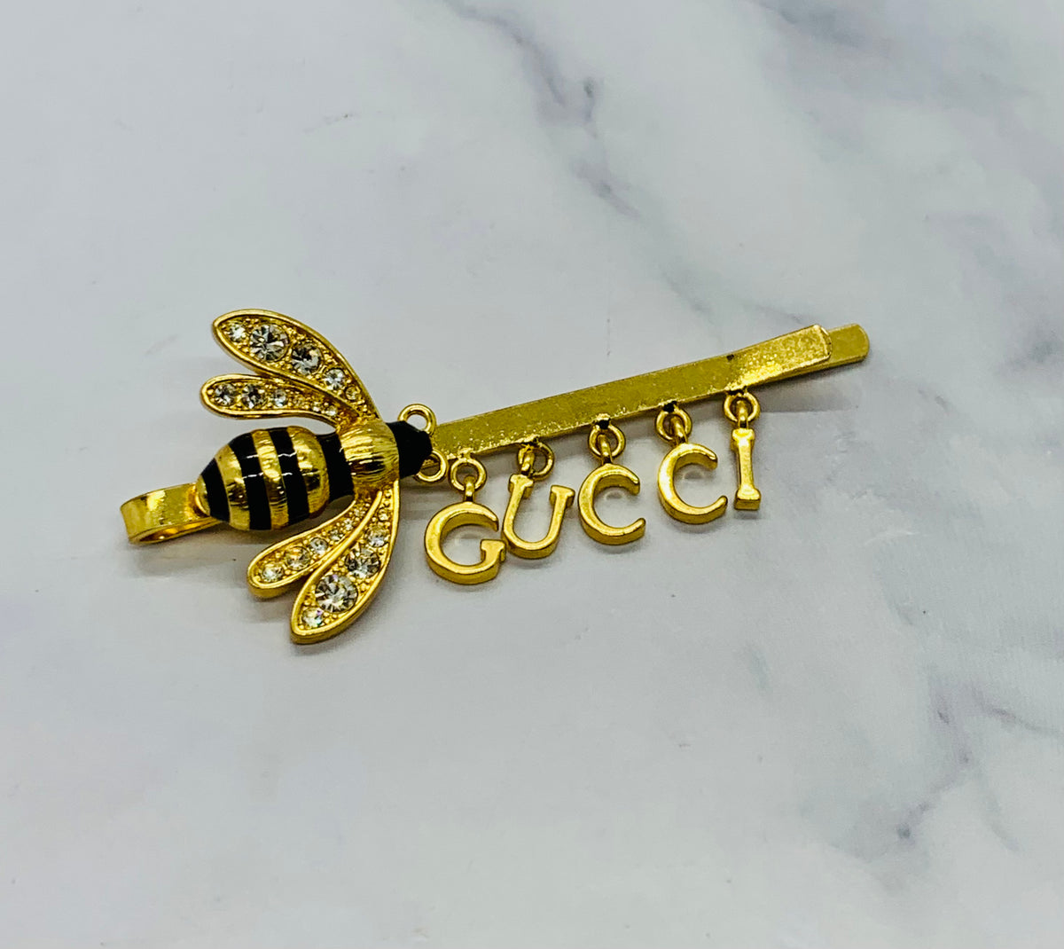 GUCCI Bee Rhinestone Hair Clip - Pre owned