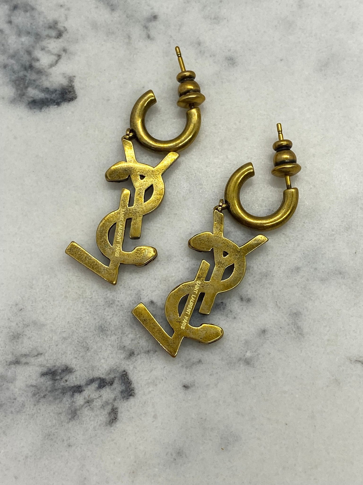 YSL Yves Saint Laurent Vintage Snake Earrings - USED