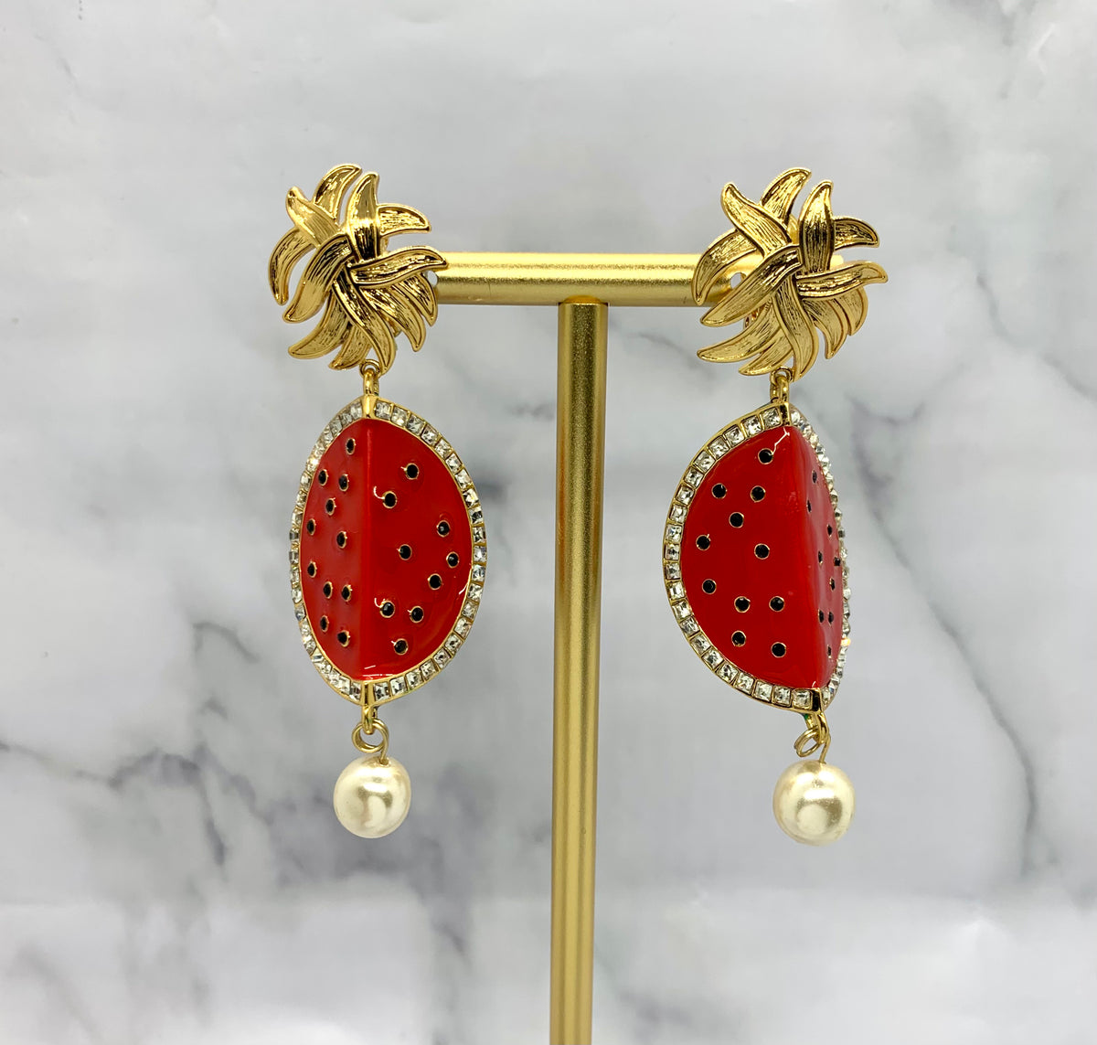 DOLCE & GABBANA D&G Watermelon Clip On Earrings - Pre owned