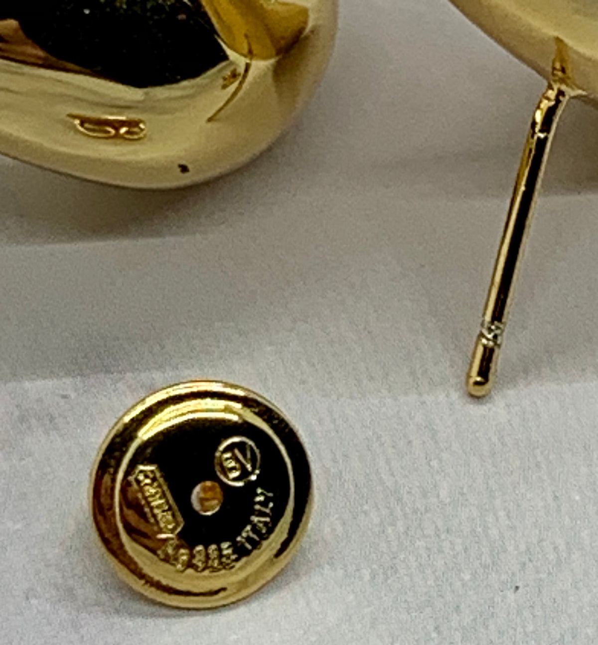 BOTTEGA VENETA Gold Tone Noodle Earrings - Pre owned