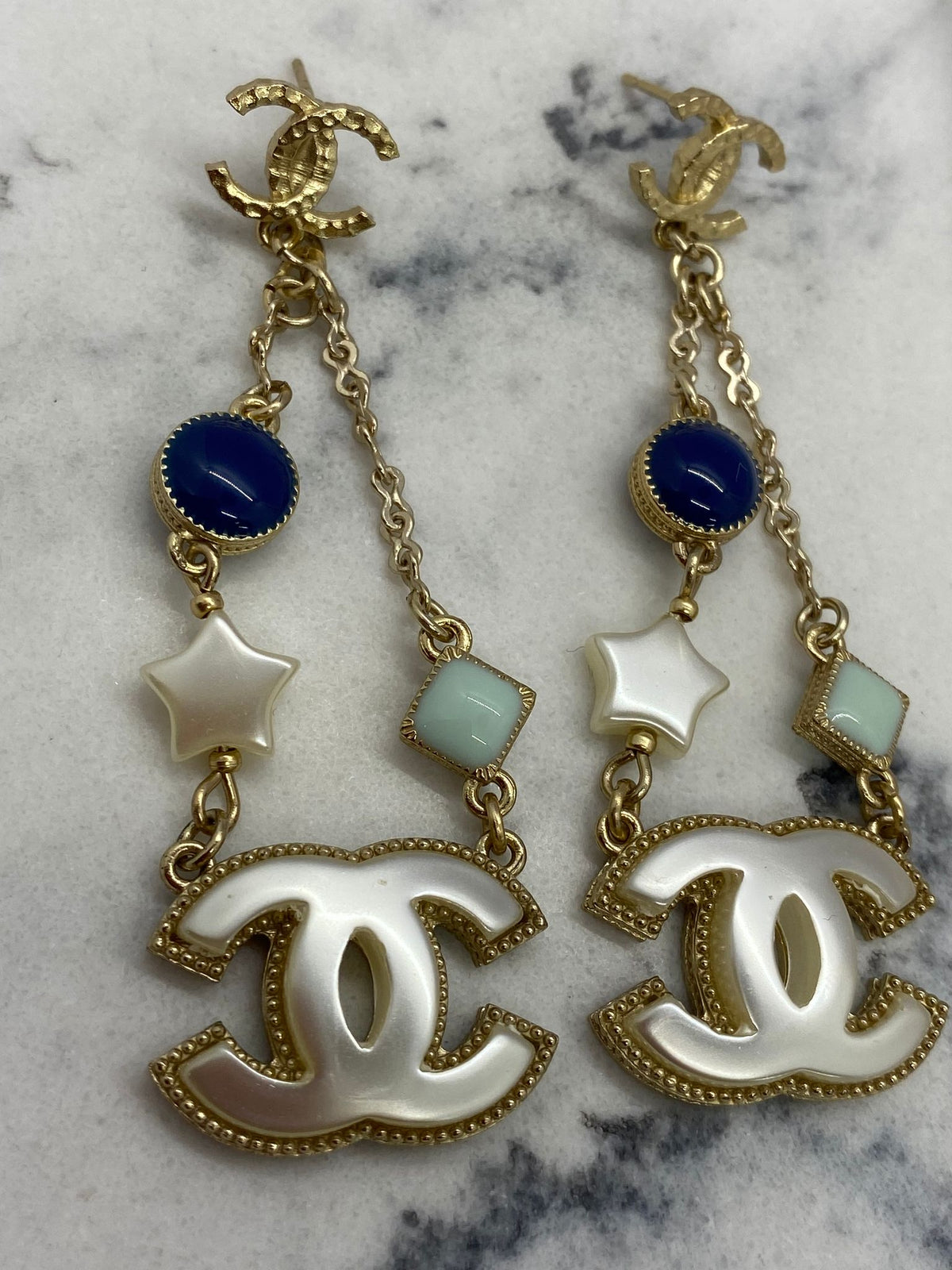 CHANEL CC Pendant Earrings - USED
