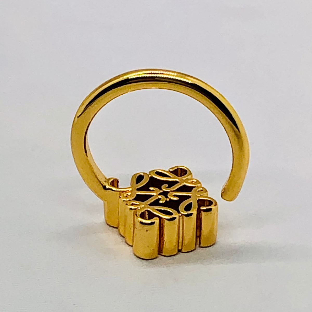 LOEWE Monogram Gold Tone Adjustable Ring - Pre owned