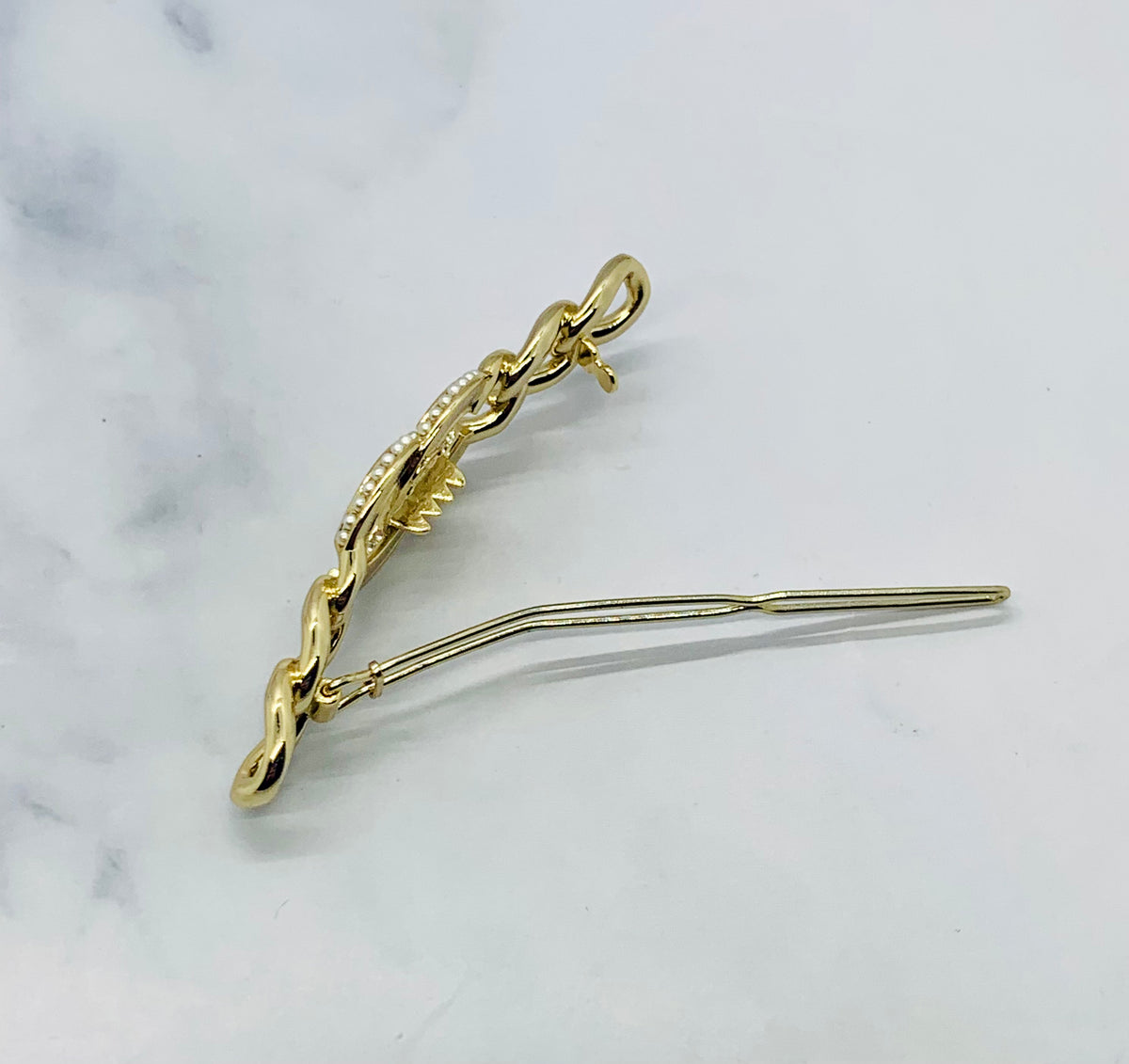 CHANEL CC 2020 Rhinestone Hair Clip Barrette - USED