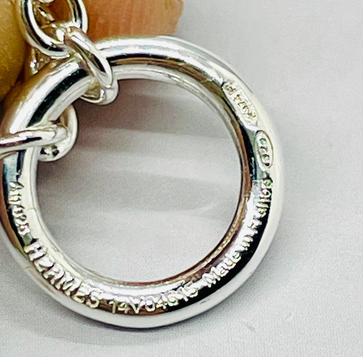 HERMES Silver-Tone Chain Bracelet - Used