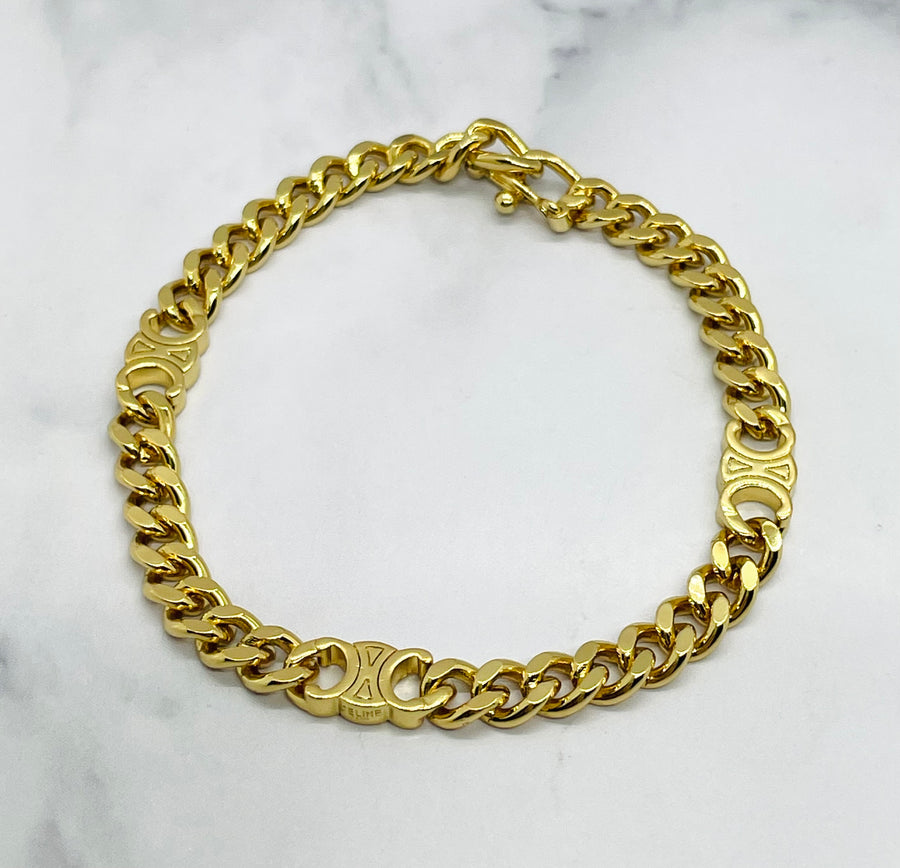 MJ6382 Celine gold monogram chain bracelet
