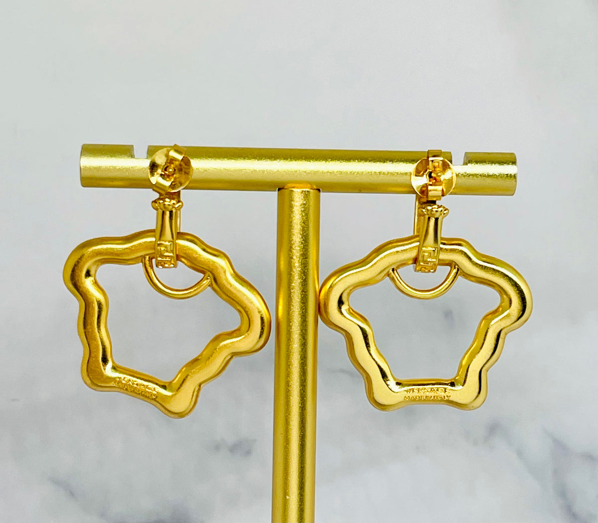 VERSACE Medusa Outline Rhinestone Earrings - Pre-Owned — 2