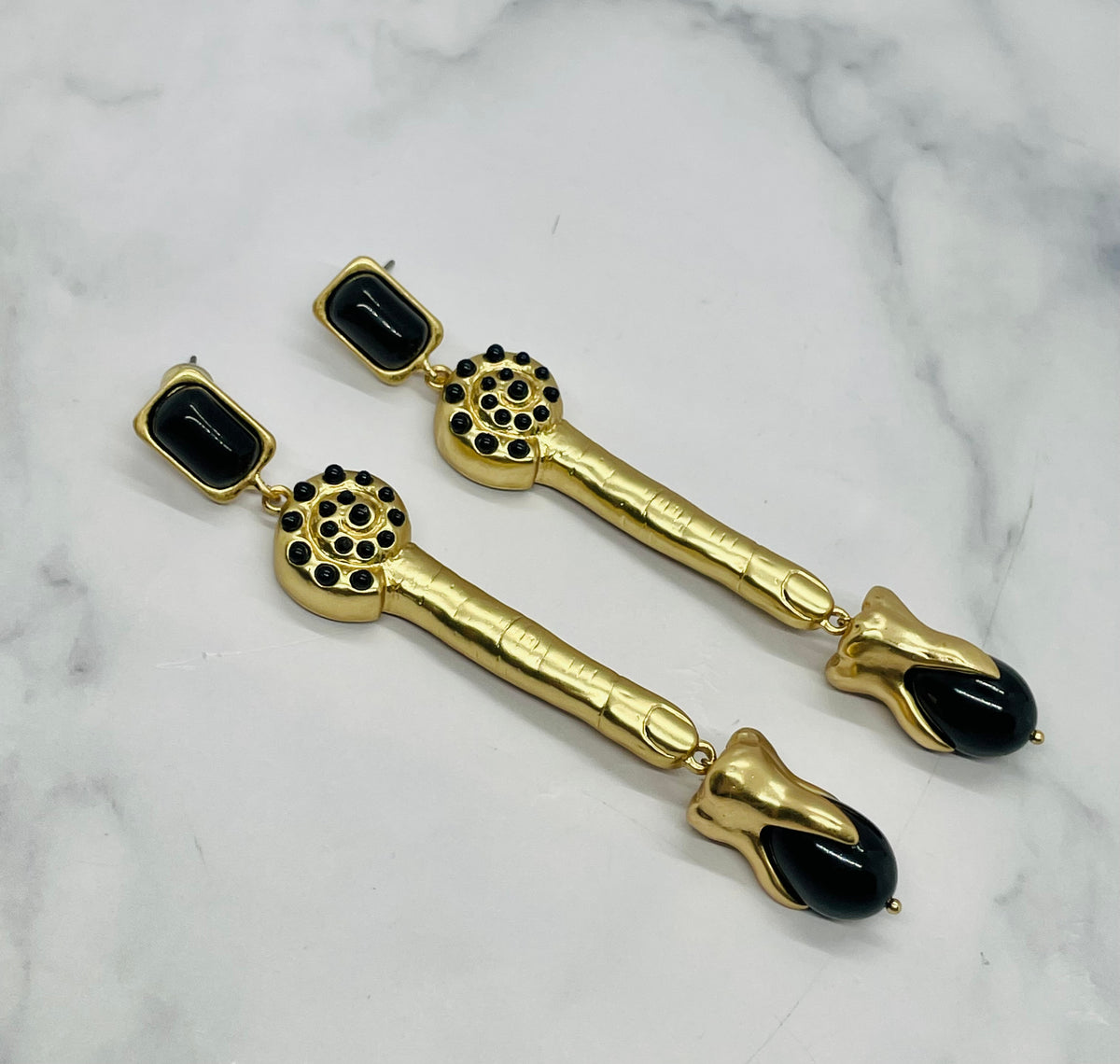 SCHIAPARELLI Statement Pendant Earrings - Pre-Owned — 2