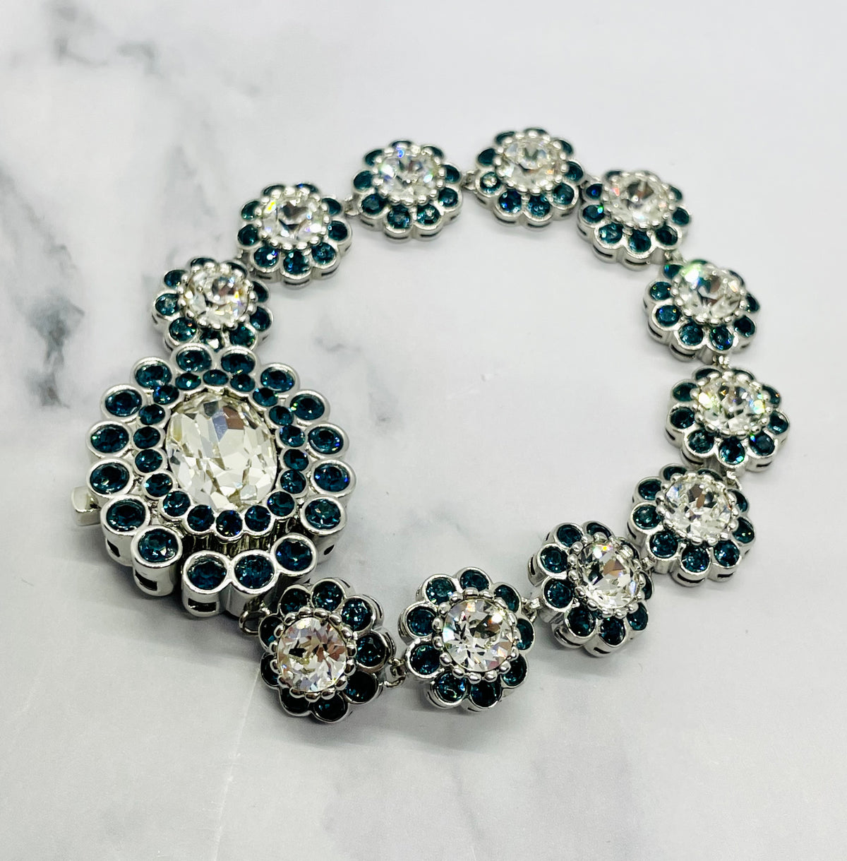 MIU MIU Blue Rhinestone Bracelet - Pre-Owned — 7
