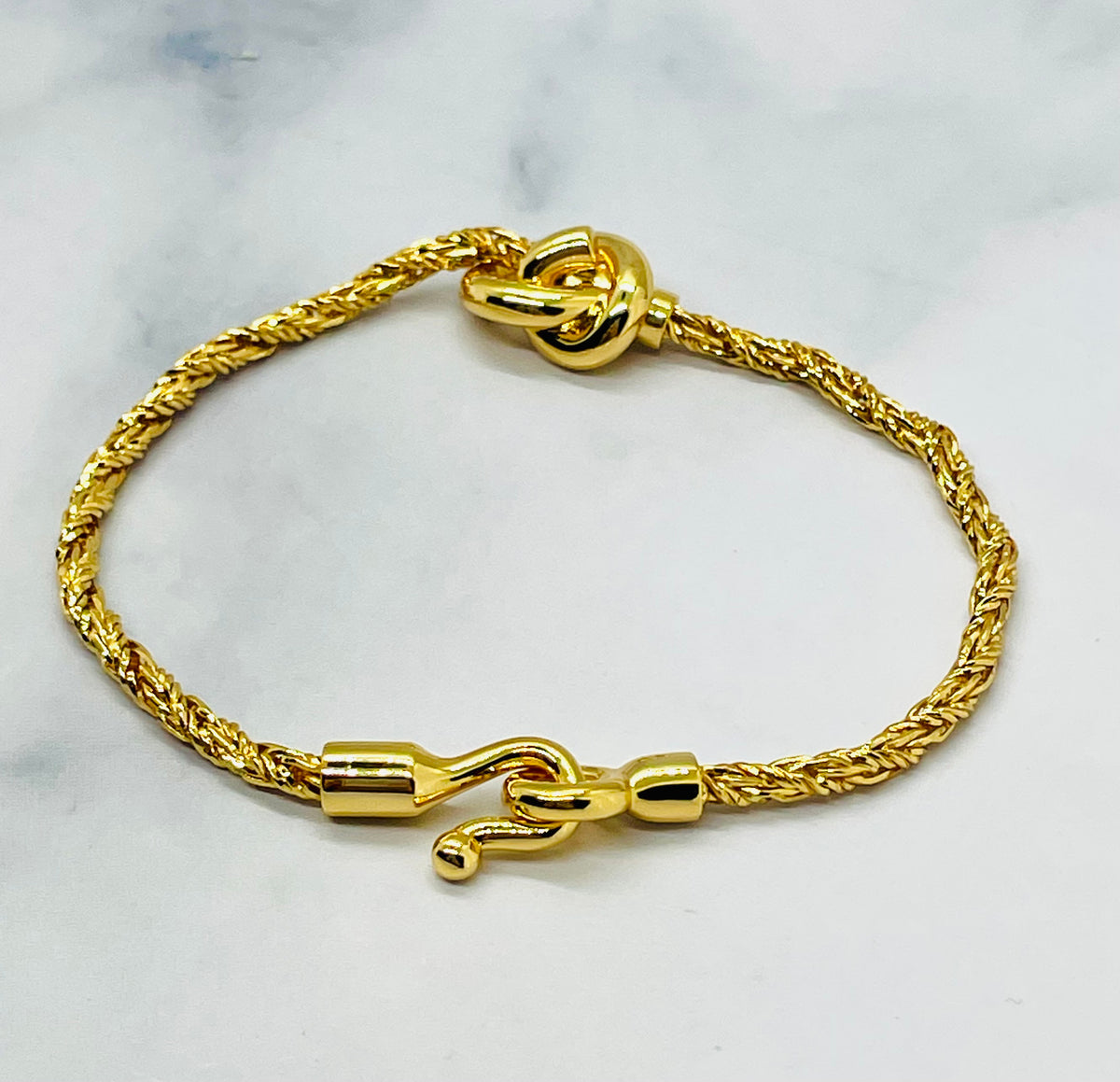BOTTEGA VENETA Gold Tone Knot Bracelet - Pre-Owned — 3