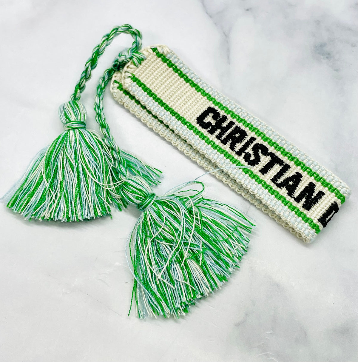DIOR J'Adore Green & Blue Friendship Bracelet - Pre-Owned