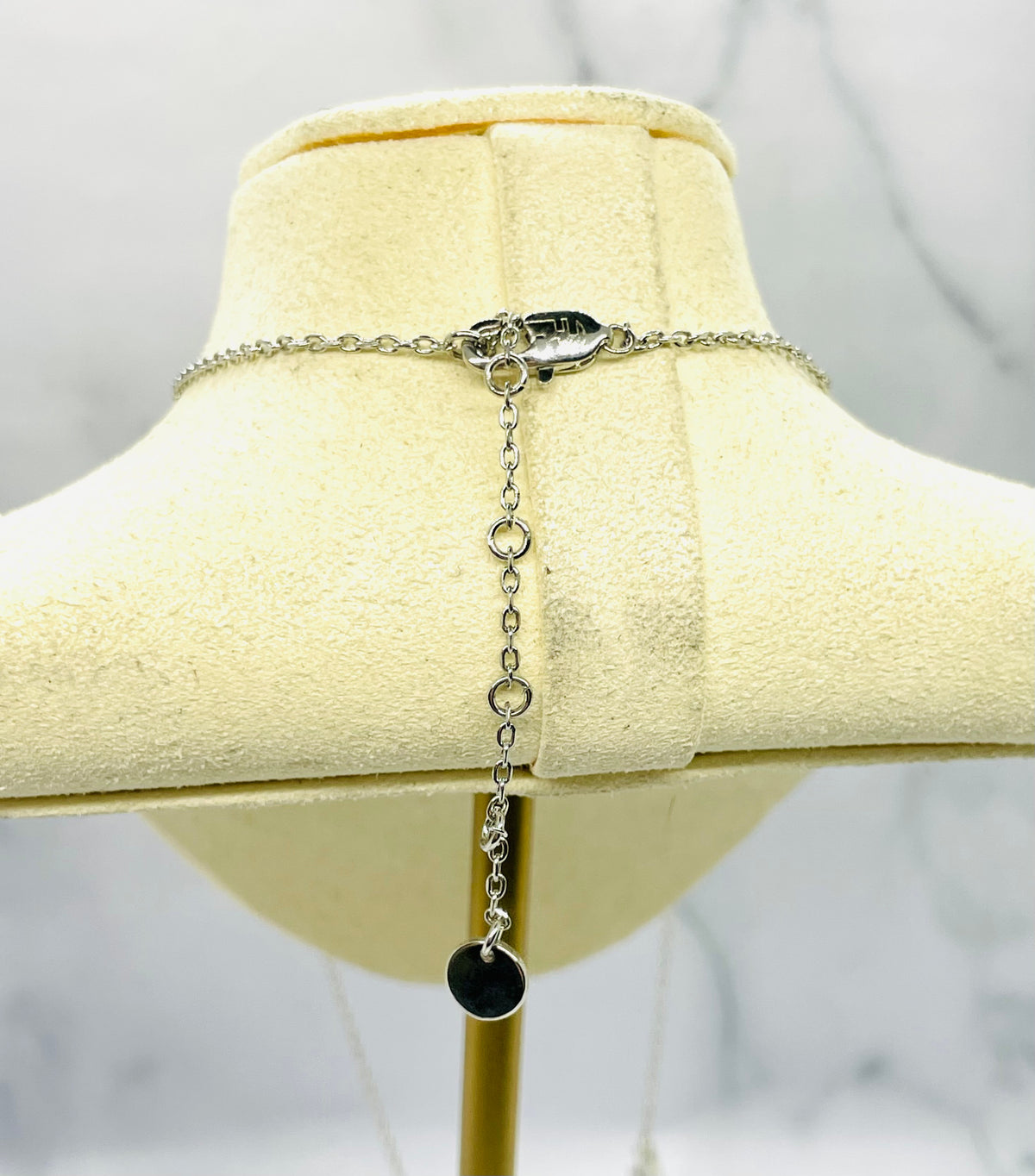 FENDI F Rhinestone Monogram Necklace - Pre-Owned — 2
