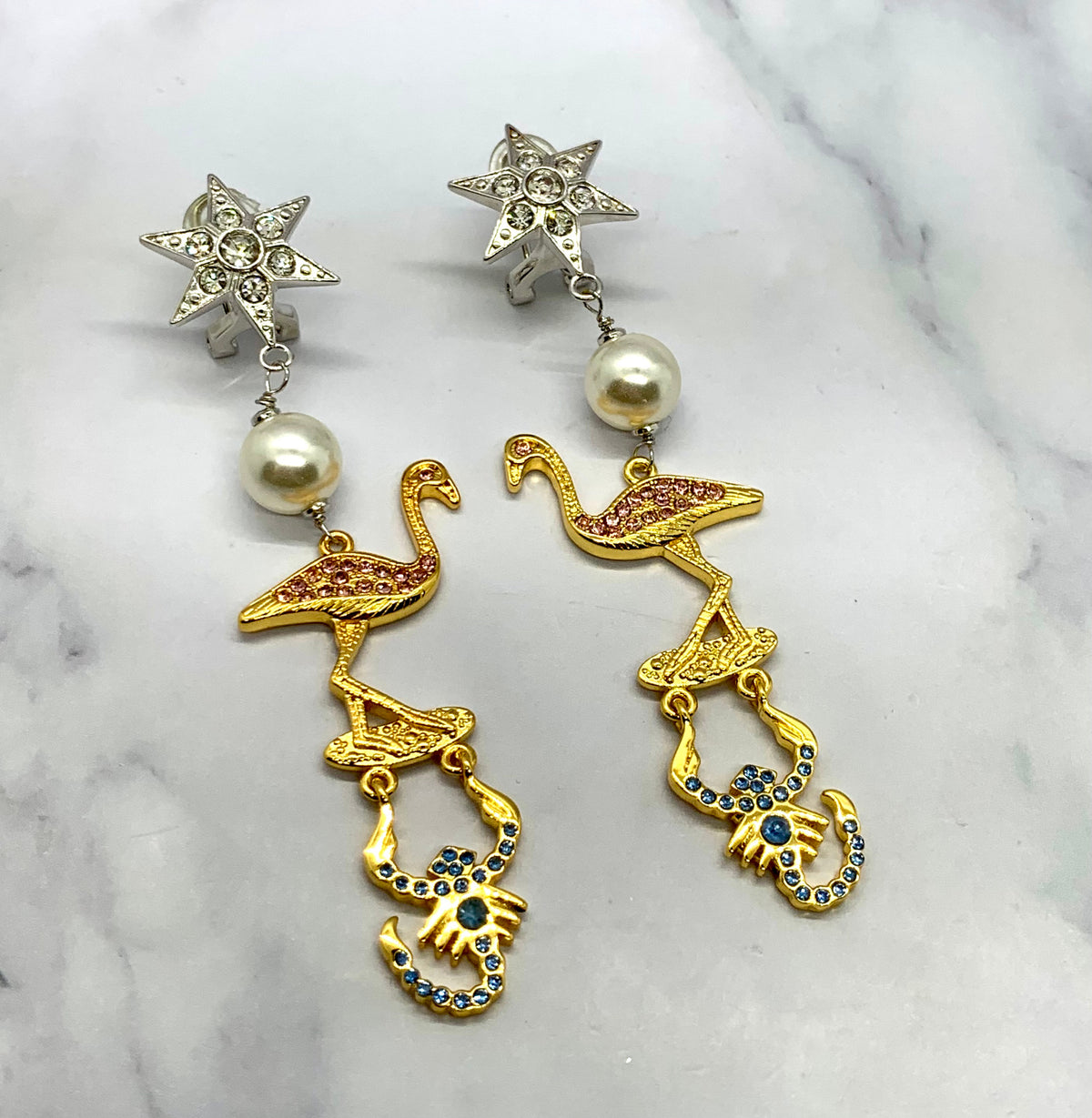 MIU MIU Flamingo Scorpion Earrings - Pre-Owned — 4