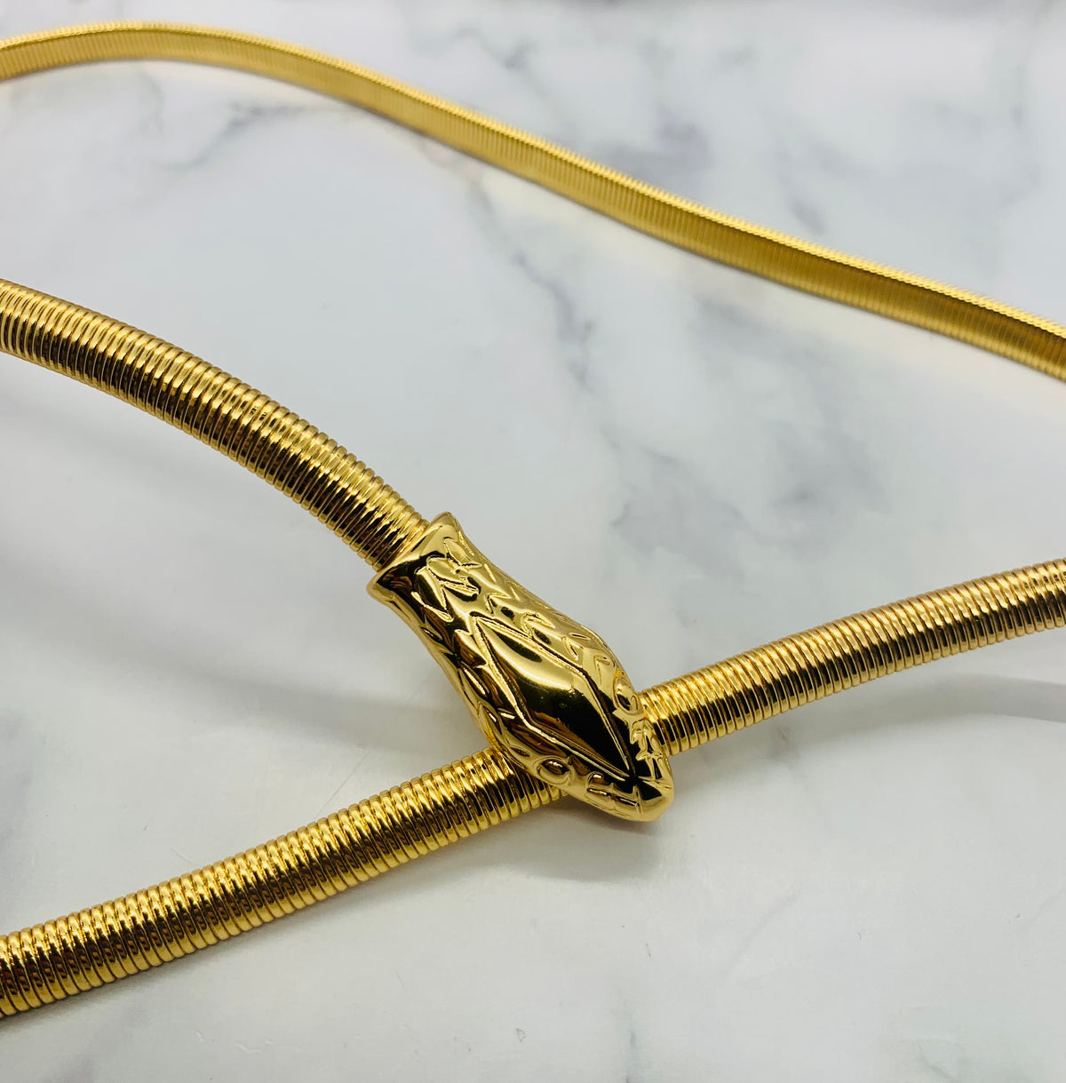 YSL YVES SAINT LAURENT Vintage Snake Wraparound Necklace Belt - Pre-Owned — 5
