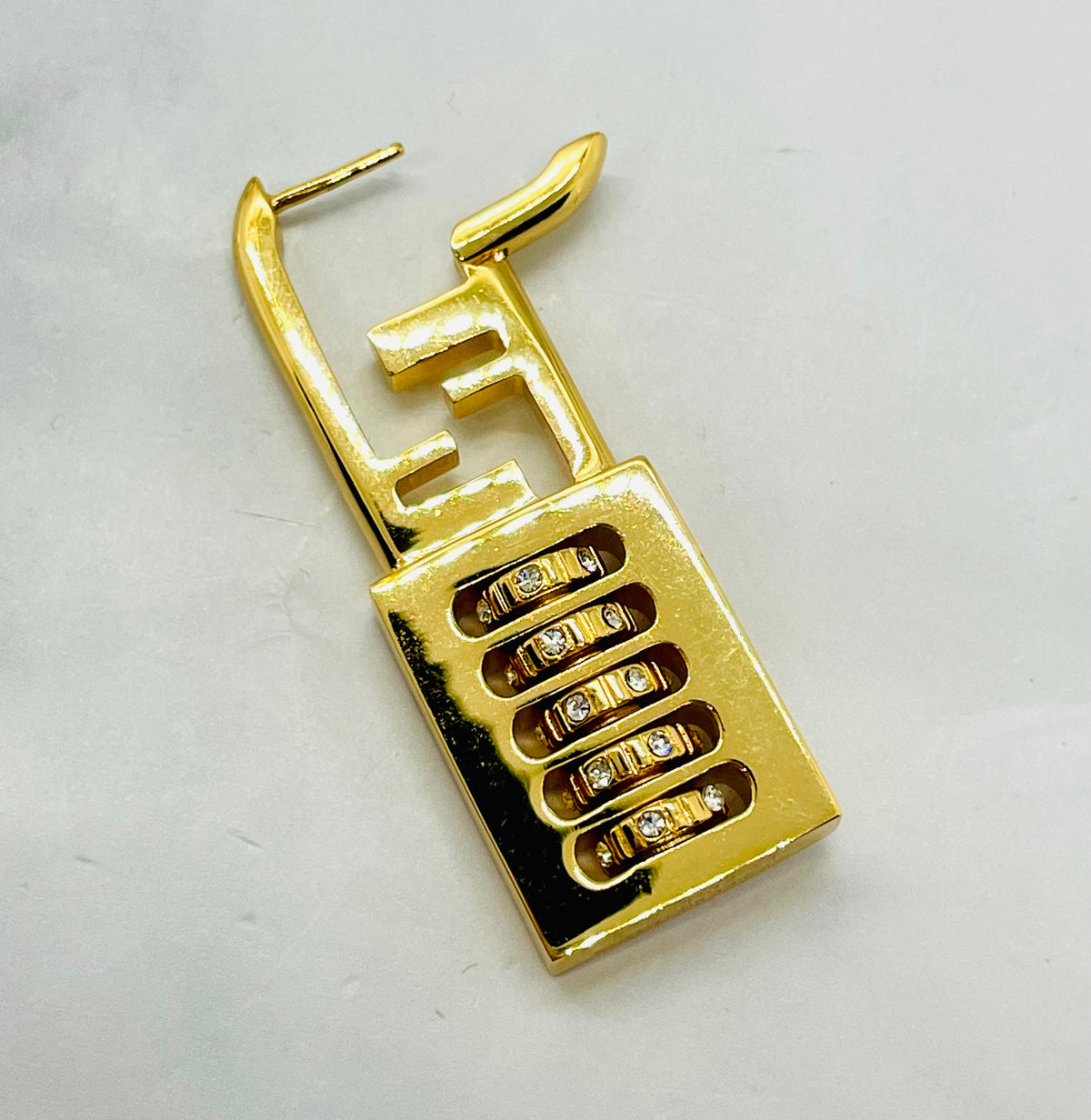 FENDI FF O'Lock Mono Single Statement Earring - Pre-Owned — 1