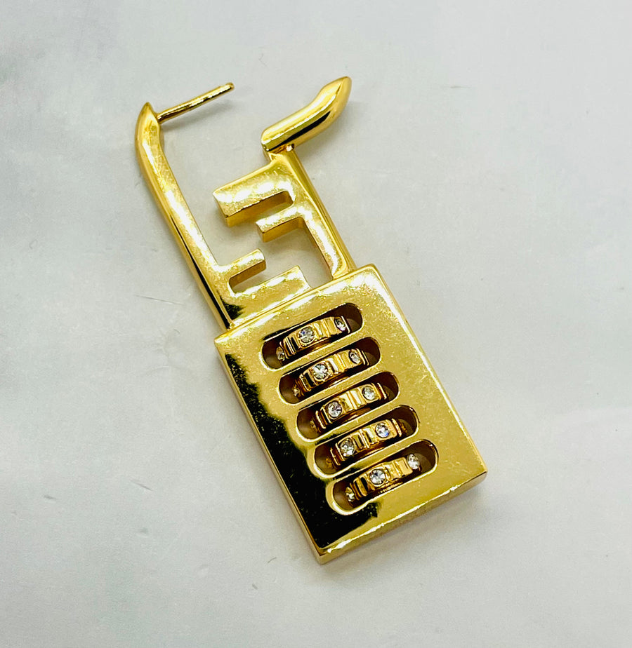 FENDI FF O'Lock Mono Single Statement Earring - Pre-Owned — 1
