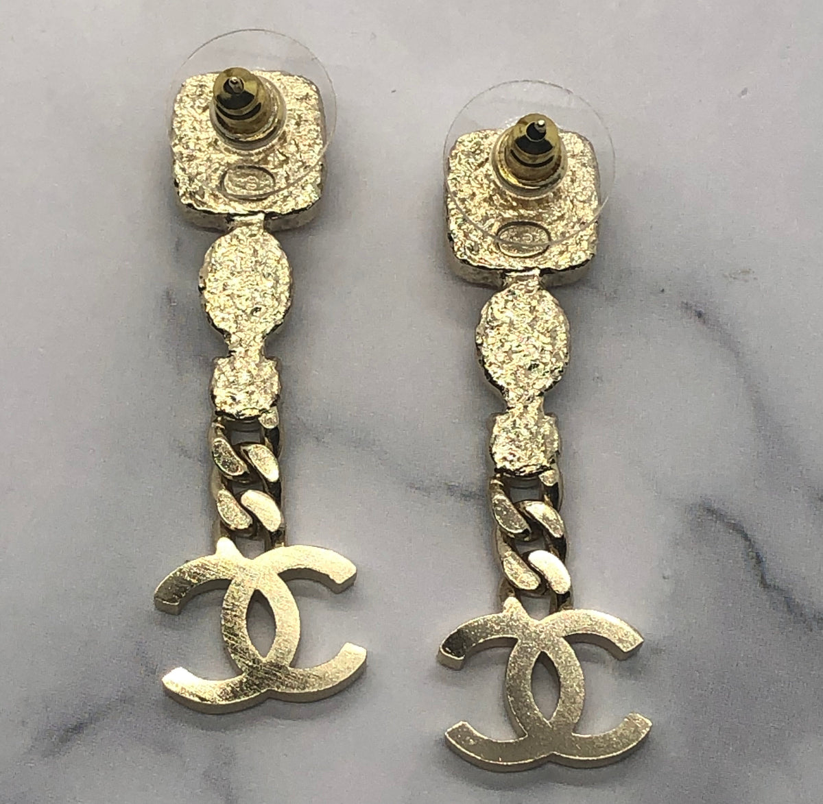 CHANEL CC Rhinestone Pendant Earrings - Pre-Owned — 5