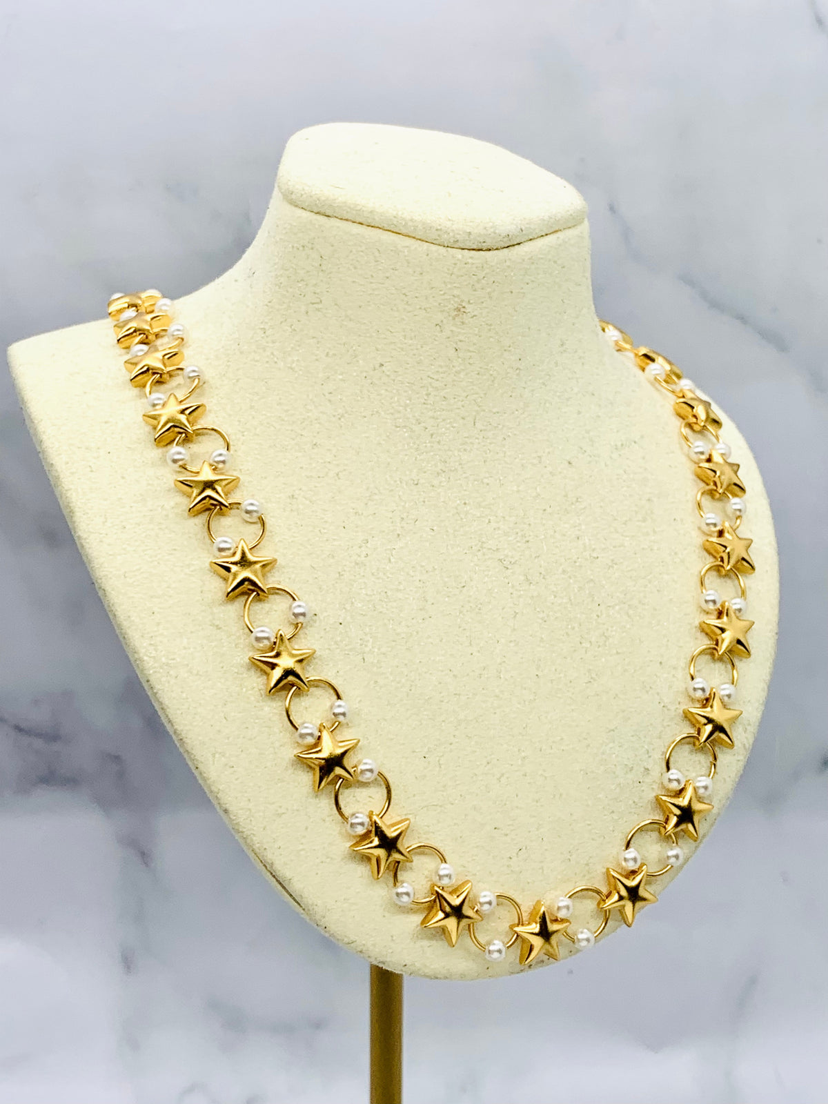 YSL YVES SAINT LAURENT Vintage Star Pearl Necklace - Pre-Owned — 1