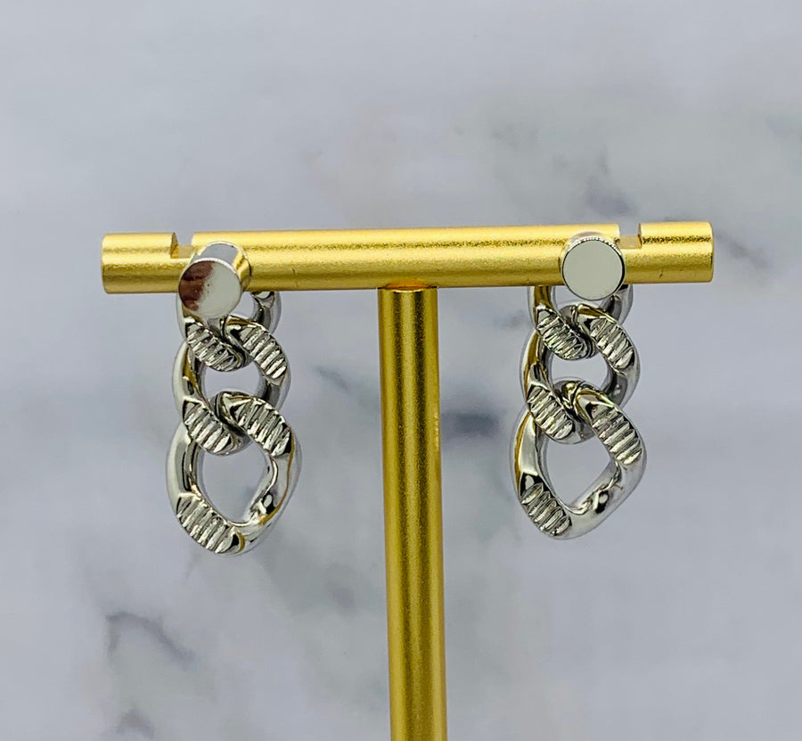 JIL SANDER Chain Pendant Earrings - Pre-Owned — 1
