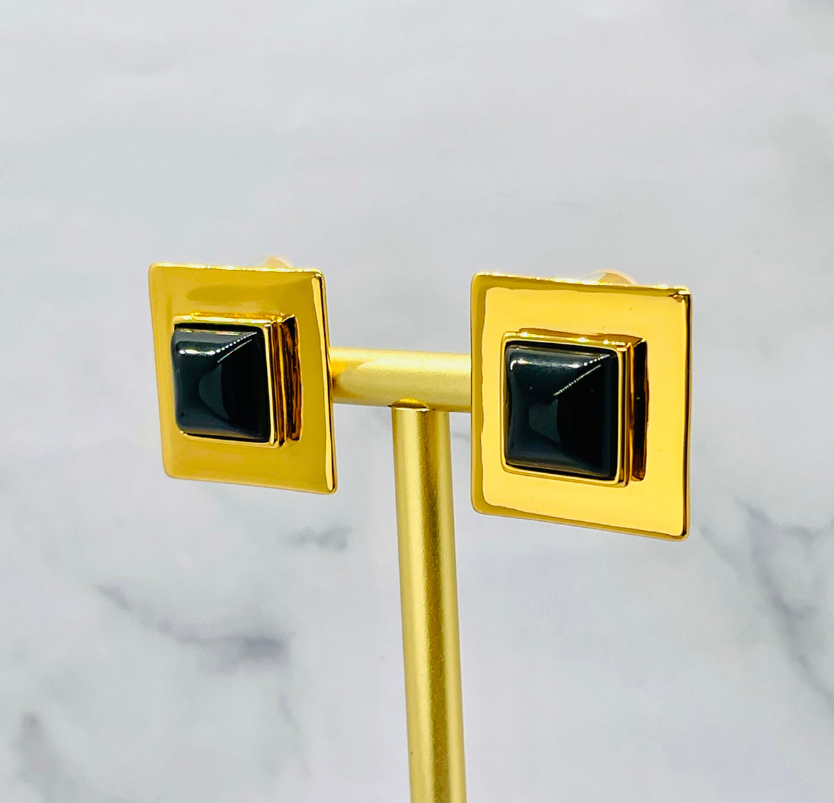 YSL YVES SAINT LAURENT Square Clip On Earrings - Pre-Owned — 6