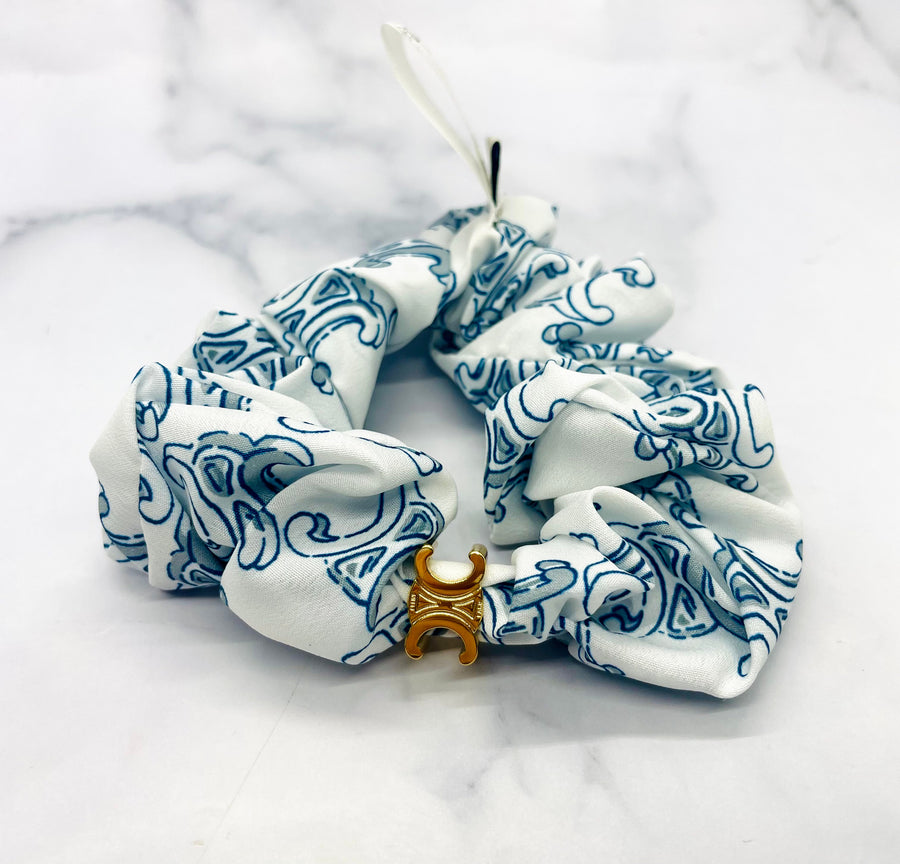 CELINE Silk Monogram Hair Scrunchy - Pre-Owned — 1