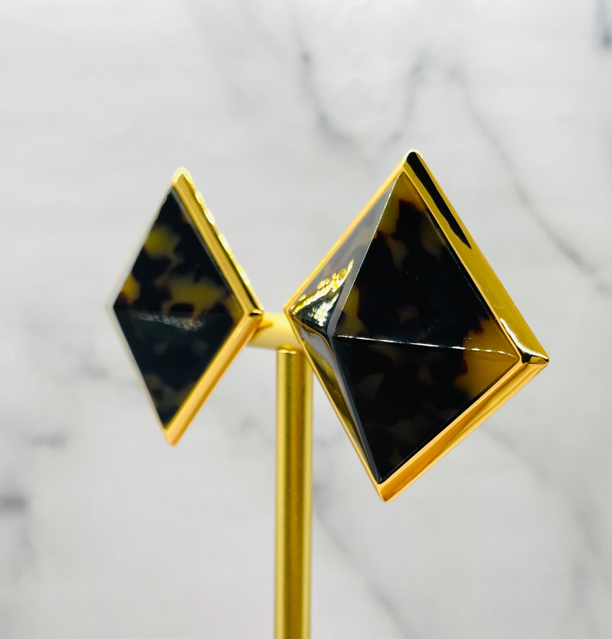 YSL YVES SAINT LAURENT Tortoise Clip On Earrings - Pre-Owned — 5