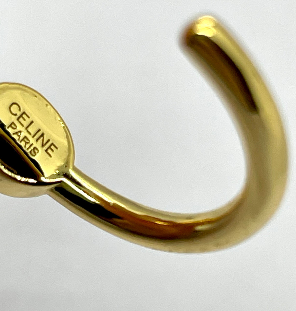 CELINE Asymmetric Monogram Hoop Earrings - Pre-Owned — 4