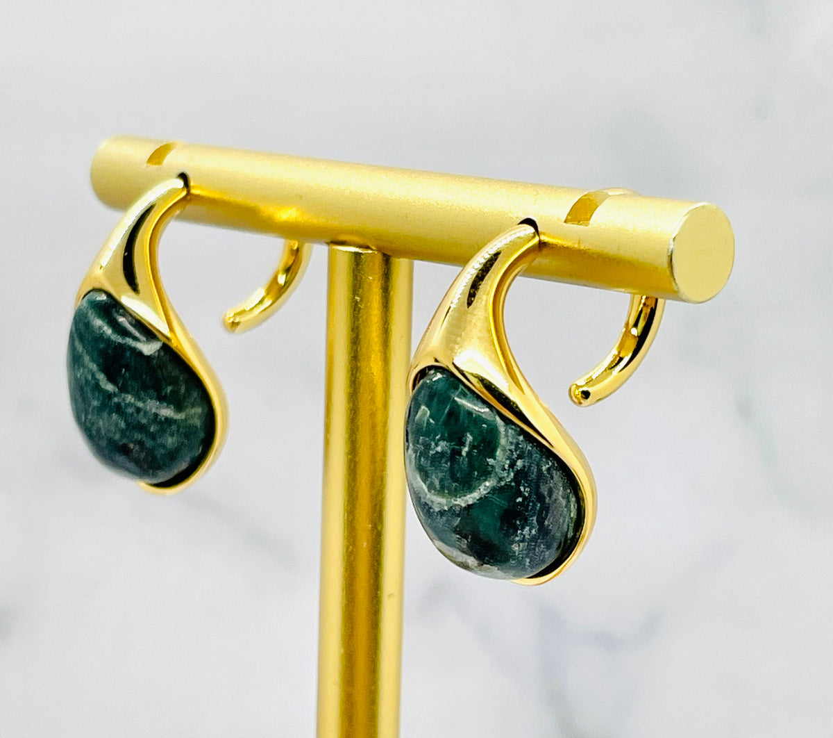 BOTTEGA VENETA Marbled Drop Earrings - Pre-Owned — 4