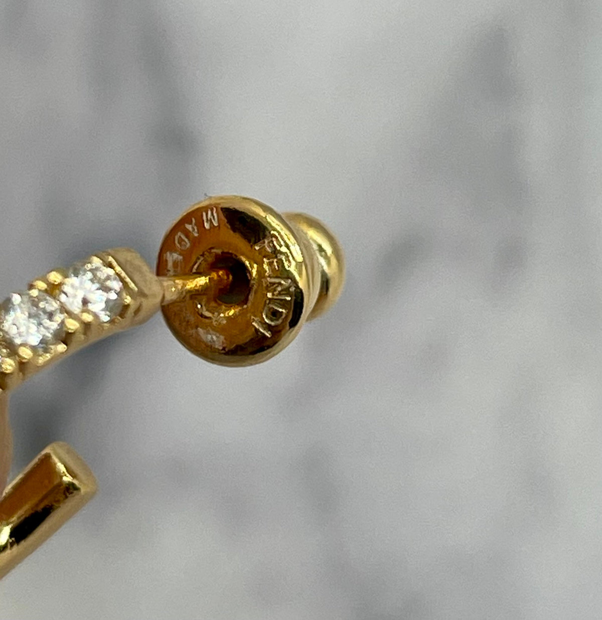 FENDI FF Rhinestone Hoop Earrings - Pre-Owned — 6