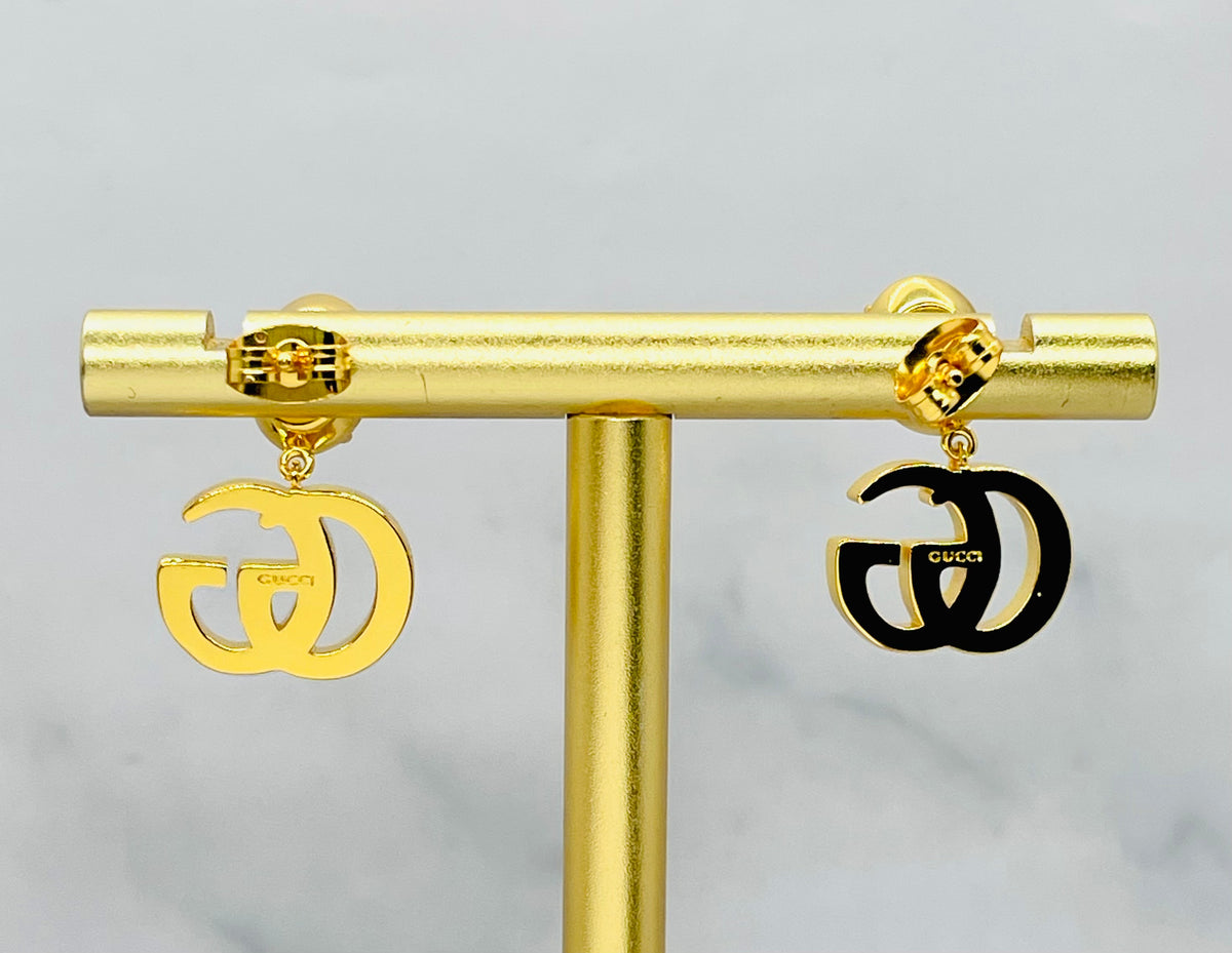 GUCCI GG Rhinestone Pendant Earrings - Pre-Owned — 3