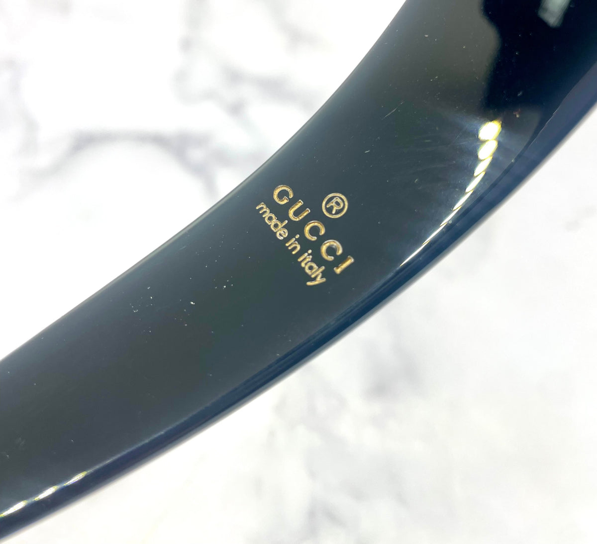 GUCCI GG Rhinestone Black Tone Hairband - Pre-Owned — 2