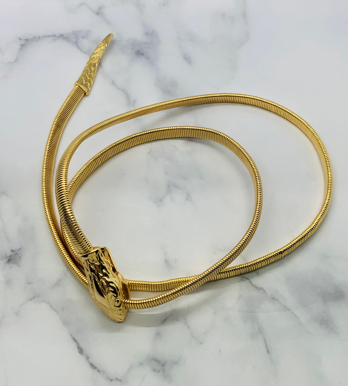 YSL YVES SAINT LAURENT Vintage Snake Wraparound Necklace Belt - Pre-Owned — 4