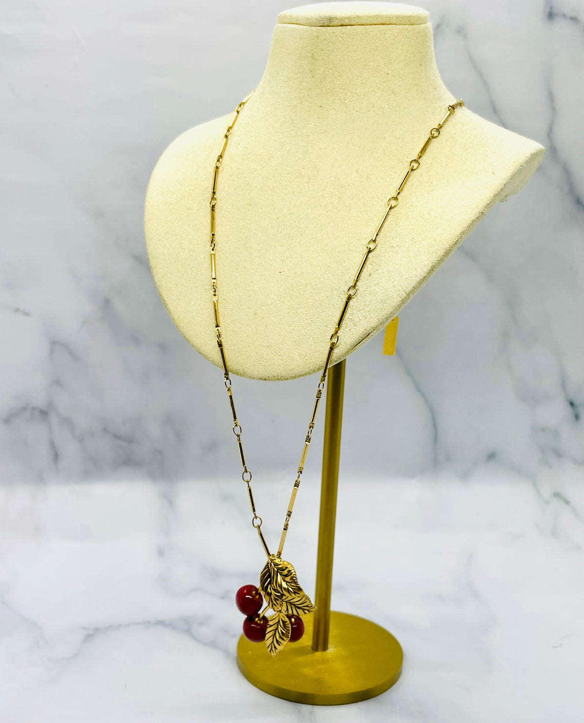 YSL YVES SAINT LAURENT Cherry Pendant Necklace - Pre-Owned — 4