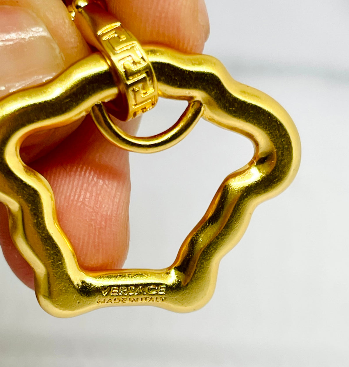 VERSACE Medusa Outline Rhinestone Earrings - Pre-Owned — 5