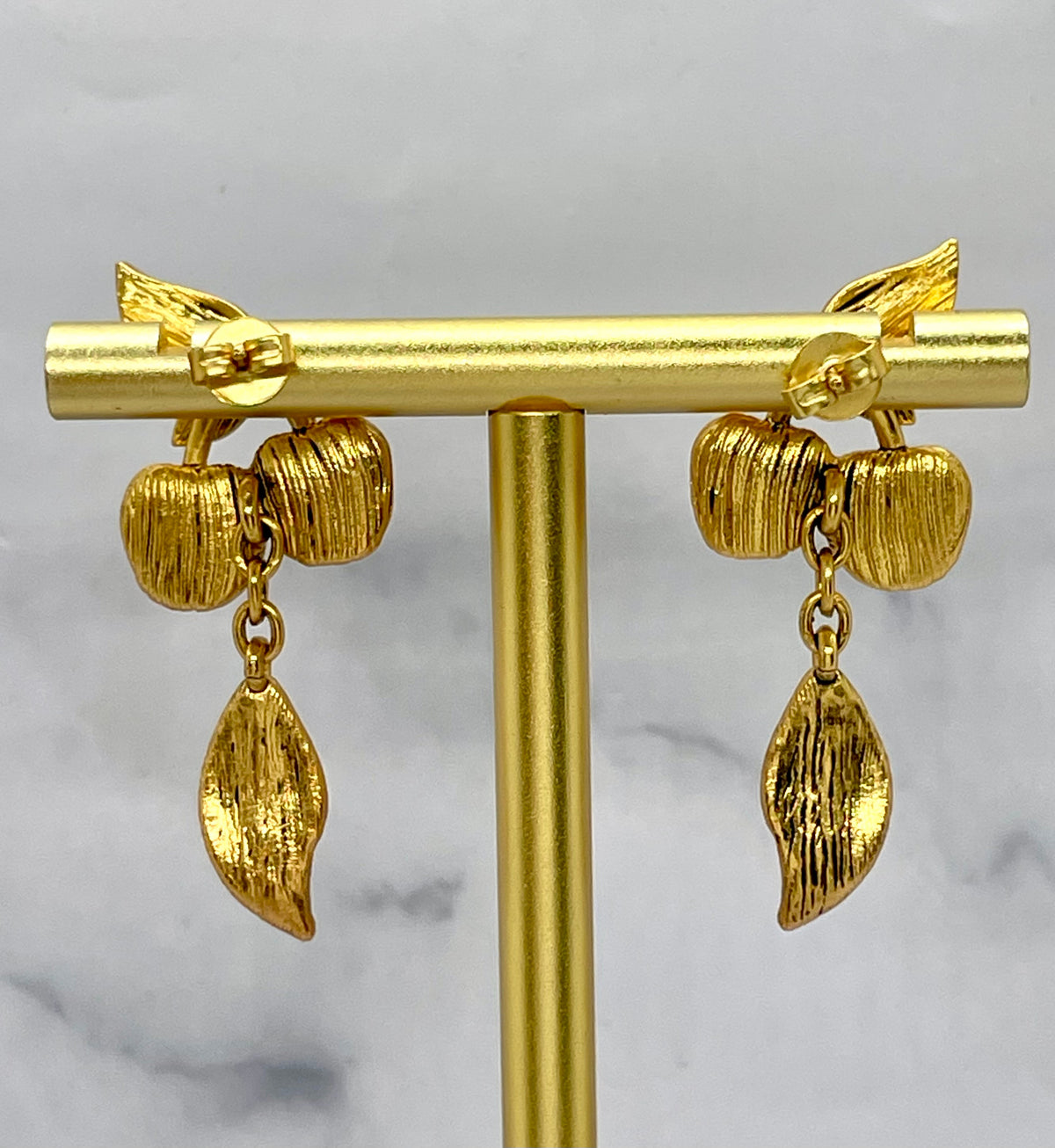 YSL YVES SAINT LAURENT Gold Tone Cherry Earrings - Pre-Owned — 2